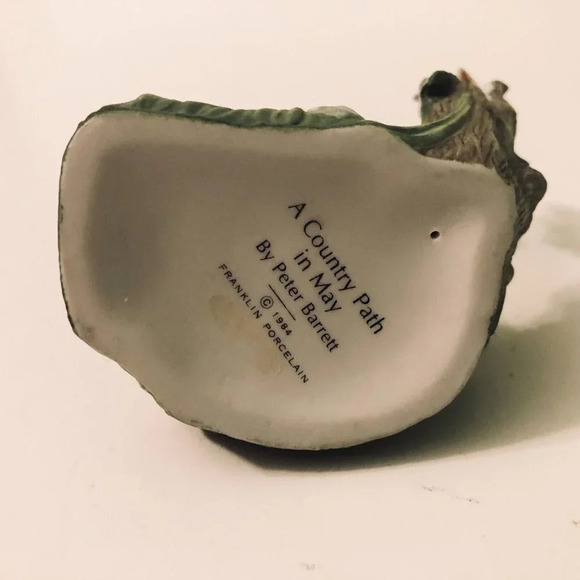 Vtg Cow Holstein Cow Calf Figure by  Peter Barrett Franklin Mint Porcelain - Picture 11 of 11